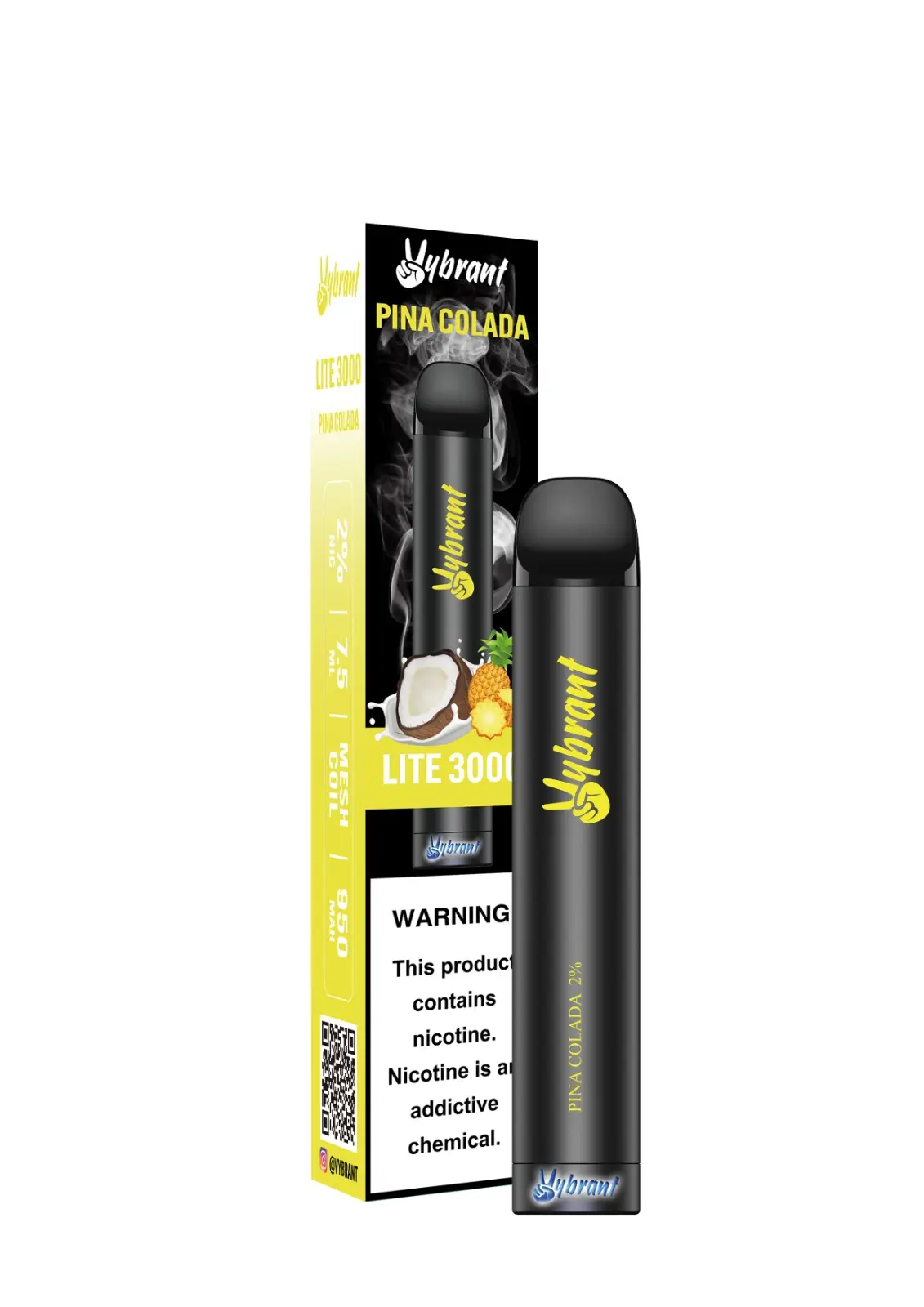 Pina Colada Lite 3000 Puffs by VyBrant offers a refreshing pina colada vape experience in a single device.