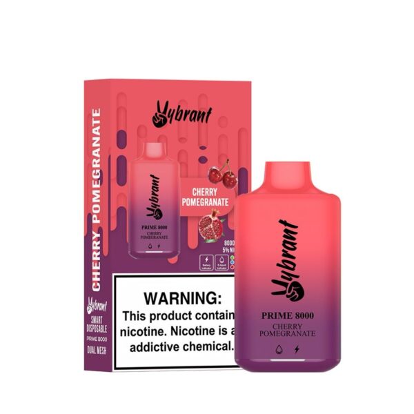 VyBrant Cherry Pomegranate Vape delivers 8000 puffs of delicious cherry pomegranate flavor for an enjoyable experience.
