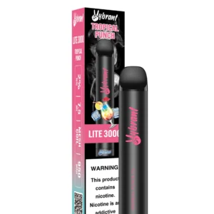 Tropical Punch Lite 3000 Puffs by VyBrant offers a refreshing tropical punch vape experience in a sleek design.