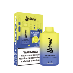 Blueberry Lemon Vape by VyBrant offers 8000 puffs of refreshing blueberry lemon flavor, perfect for vape enthusiasts.