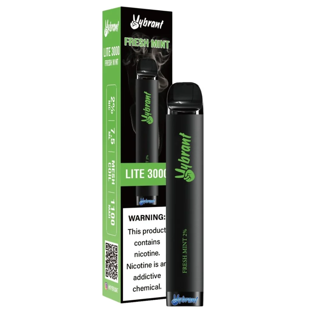 Fresh Mint Lite 3000 Puffs by VyBrant offers a refreshing mint flavored vape experience. Perfect for mint lovers.